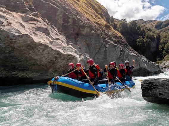 People rafting on the shotover river